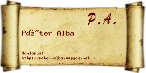 Péter Alba névjegykártya